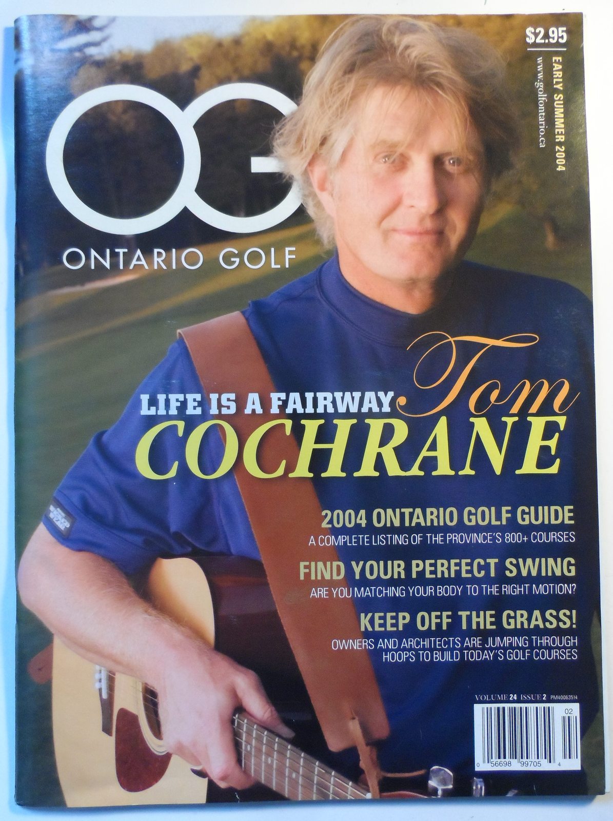 Tom Cochrane 2004 Ontario Golf Mag Cover Story + Guest Pass Backstage 19... - $14.95