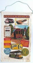 Powell &amp; Hyde Sts San Francisco Cable Cars Hanging Linen R. Batchelder 1... - £12.73 GBP