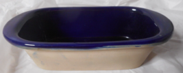 BENNINGTON Potters Vermont Loaf Bread Pan #1874s David Gill DG Blue Lining 9.75&quot; - £14.08 GBP