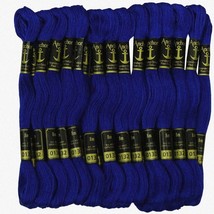 Royal Blue StitchMaster: 25x Hand Embroidery Floss Stranded Cotton Threads - £30.71 GBP