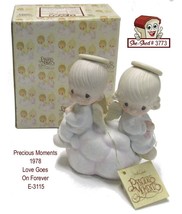 Precious Moments 1978 Love Goes On Forever E-3115 Figurine Vintage - $24.95