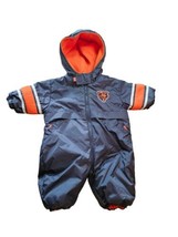 Chicago Bears Reversible ZIP-FRONT Hooded ONE-PIECE Insulated Snow Suit 3/6 Mont - £11.22 GBP