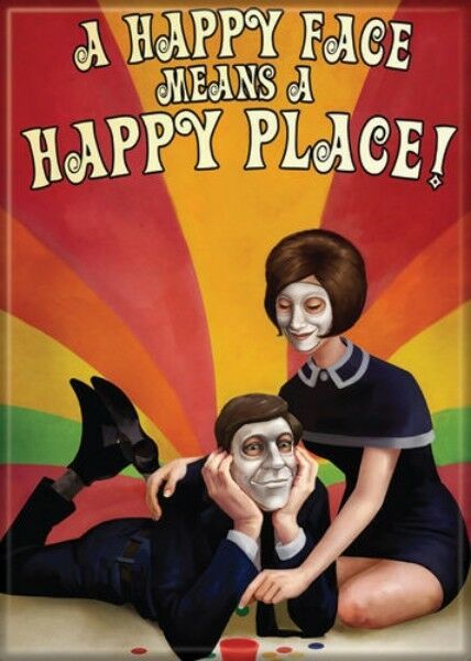 We Happy Few Video Game Happy Face Means Happy Place Refrigerator Magnet... - $3.99