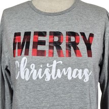 Buffalo Plaid Merry Christmas Long Sleeve Shirt Size Small  - $24.75
