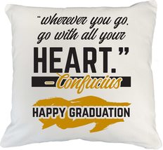 Make Your Mark Design Happy Graduation. Graduate White Pillow Cover for ... - £19.37 GBP+