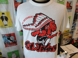 Vintage 80s St. John&#39;s Redmen Basketball T Shirt M - £38.93 GBP