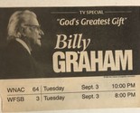 Billy Graham TV Guide Print Ad TPA7 - $5.93