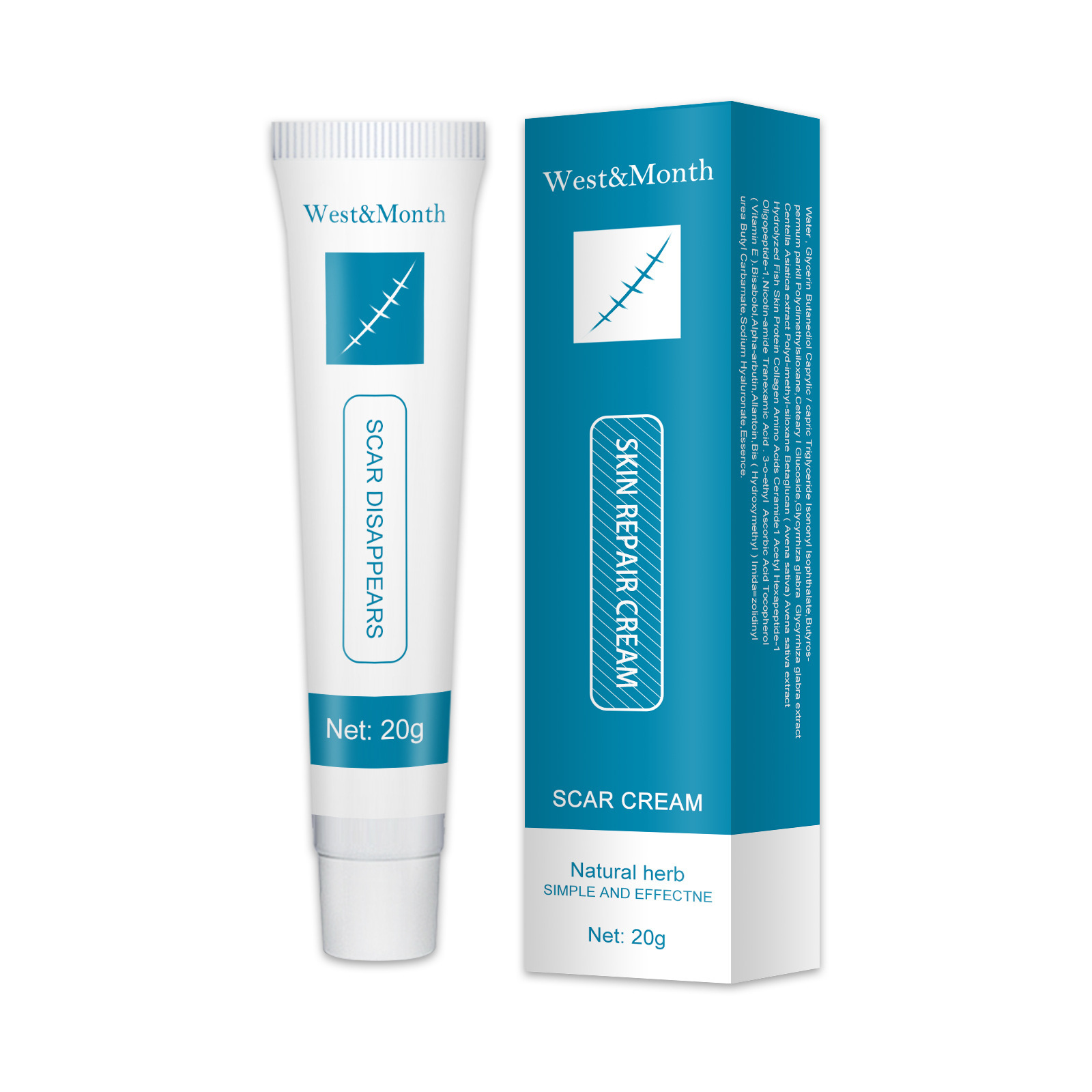 Crema para cirugía marcas estrías quemaduras marcas acné y cicatrices 20g - $1.99