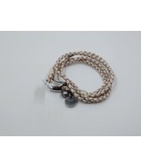 Inori Woven Joy Leather, Pearl, and Stainless Steel Bracelet - €17,86 EUR