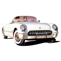 AMT 1953 Chevy Corvette (USPS Stamp Series) 1:25 Scale Model New Open Box - $780.31 MXN