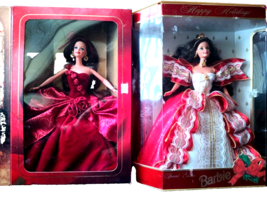 Barbie, Radiant Rose, 15140, 1996, Happy Holidays, 17832, 1997, Lot of 2 Dolls - £39.56 GBP