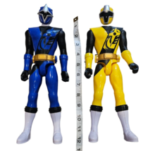 Power Rangers Ninja Steel Blue Yellow 12&quot; Two Action Figures Bandai SCG Toys - £23.25 GBP