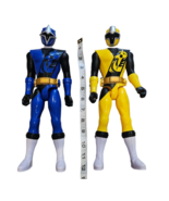 Power Rangers Ninja Steel Blue Yellow 12&quot; Two Action Figures Bandai SCG ... - £23.45 GBP