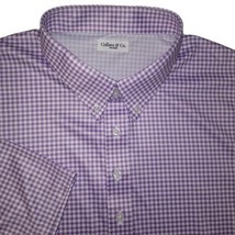 Collars &amp; Co Mens Dress Collar Polo Sz 3XL Purple White Gingham Golf NWOT - $43.16