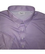 Collars &amp; Co Mens Dress Collar Polo Sz 3XL Purple White Gingham Golf NWOT - €36,94 EUR