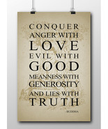Buddha Quotes Motivational Inspiration Quotes Conquer Anger With Love Wall Decor - $25.12 - $153.18