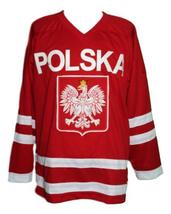 Any Name Number Polska Poland Retro Hockey Jersey Red Dzarnowski Any Size image 4