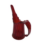 Vintage Fostoria Heirloom Amberina Ribbed Pitcher with Pulled Spout 8 3/4&quot; - $47.50
