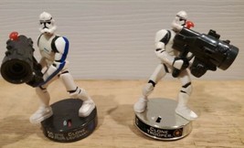3- 2005 Star Wars Attacktix Game Figures - Chewbacca, Clone Lieutenant &amp; Trooper - £15.33 GBP