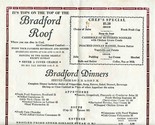 Bradford Roof Menu Bradford Hotel Tremont Street Boston Massachusetts 1953 - $44.51