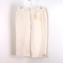 Tommy Bahama Women&#39;s 10/M Cream Hemp Blend Linen Knee-Length Capri Pants NWD - $20.00