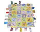 TAGGIES 2011 LETTERS NUMBERS BABY SECURITY BLANKET PLUSH SOFT YELLOW GRE... - $37.05