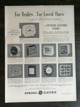 Vintage 1952 General Electric Clocks Full Page Original Ad - 721 - £5.28 GBP