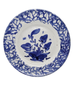 Bastine Vintage 1990 Hand Signed Pottery Floral Country Dessert 8&quot; Plates - $239.60 MXN