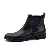 Donna-in V cut chelsea boots women black boots low heel round toe platform autum - £101.64 GBP