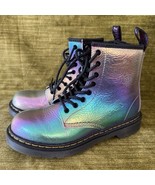 Dr Martens Junior Girls 1460 Rainbow Crinkle Leather Lace Up Boots Size ... - $61.27 CAD
