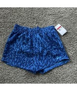 Nike Girls&#39; One Woven High Rise Printed Shorts  Blue Pull On Size Large ... - €17,36 EUR
