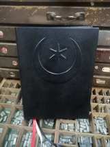 Blank book of shadows-wicca-REFILLABLE- MOON and Star - $140.00