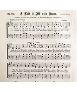 1883 Gospel Hymn Left It All With Jesus Sheet Music Victorian Religious ... - $367.96 MXN