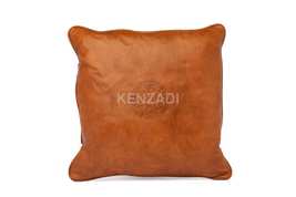 Moroccan Leather Pillow, Light Brown traditional Throw Pillow Case by Ke... - $69.00