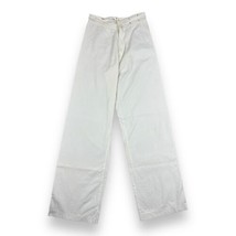 Vtg Souvenirs San Francisco White Wide High Waist Women’s Pants Lace Bac... - £26.80 GBP
