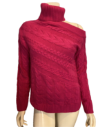 Davi &amp; Dani Women&#39;s Cut-Out-Shoulder Turtleneck Sweater Pink Small NWT - €17,07 EUR