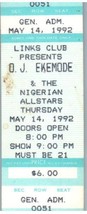 D.J. Ekemode Concert Ticket Stub May 14 1992 St. Louis Missouri - £19.46 GBP