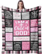 Mothers Day Christian Gifts for Women Blanket 60&quot;X50&quot; - I Am a Child of God Blan - £31.49 GBP
