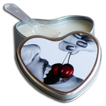 Earthly Body 4-in-1 Edible Heart Candle-Cherry 4oz - £15.11 GBP