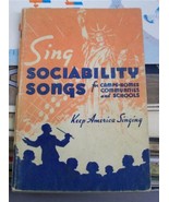 Vintage Sheet Music Sing Sociability Songs Camp School Keep America Singing - £13.28 GBP