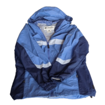 Columbia Blue Purple Long Hooded Thinly Lined Spring Fall Utility Jacket... - $37.05