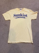 SUNKIST Lemonade Soda beverage t-shirt Yellow Blue Logo Size Small - £14.76 GBP
