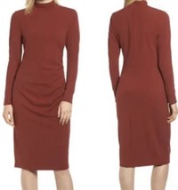 Women&#39;s Chelsea28 Mock Neck Body-Con Dress, Size Medium - Red Fire. NWT. $79 - £29.75 GBP