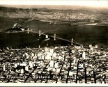 Vtg Postcard RPPC 1930s AZO San Francisco Oakland CA Bay Bridge Aerial UNP - $10.20