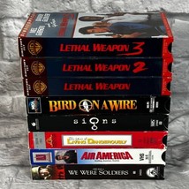 Lot of 8 VHS Mel Gibson Movies Lethal Weapon Bird On A Wire We Were Sold... - $13.85