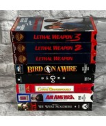 Lot of 8 VHS Mel Gibson Movies Lethal Weapon Bird On A Wire We Were Sold... - £10.82 GBP
