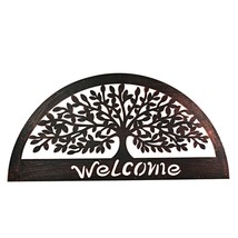 31 Inch Copper Metal Welcome Tree Wall Mounted Sign Home Decor Hanging Plaque - £29.12 GBP