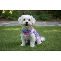 Canada Pooch Athletics Tie Dye Dog Poncho Pink Blue Yellow Size 14 Small... - $7.91