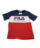 Fila Shirt Mens M Multicolor Short Sleeve Regular Fit Crew Neck Colorblock Tee - £17.87 GBP