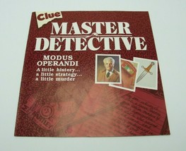 Clue Master Detective Game Rules Instruction Manual Replacement Game Part 1988 - $5.19